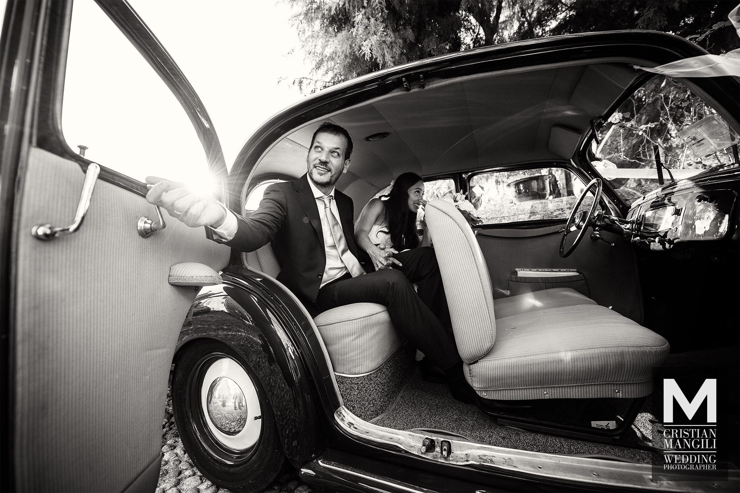 032 wedding photographer lake como italy just married car 032 wedding photographer lake como italy just married car