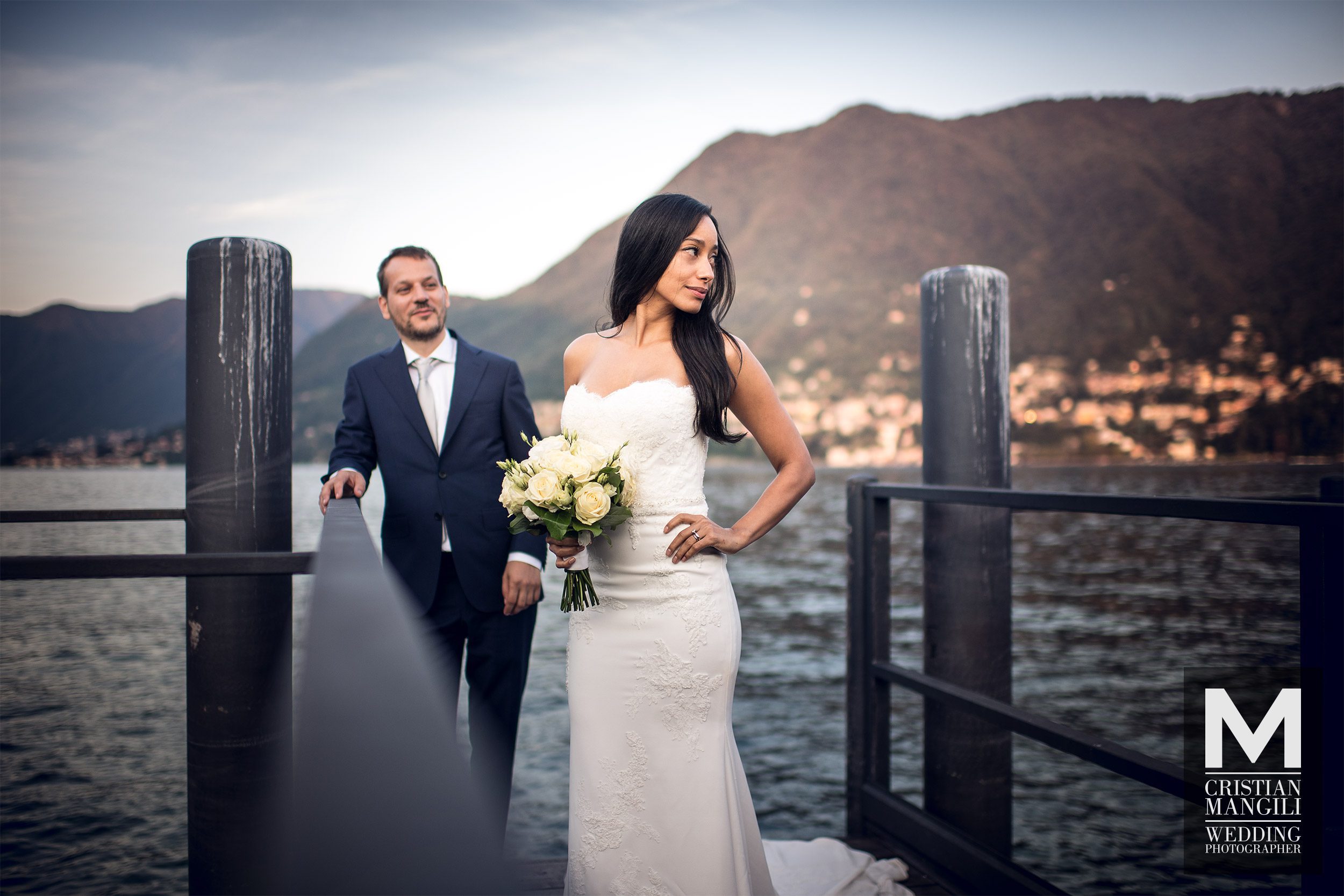 058 wedding photographer lake como italy bride staring on the pier 058 wedding photographer lake como italy bride staring on the pier