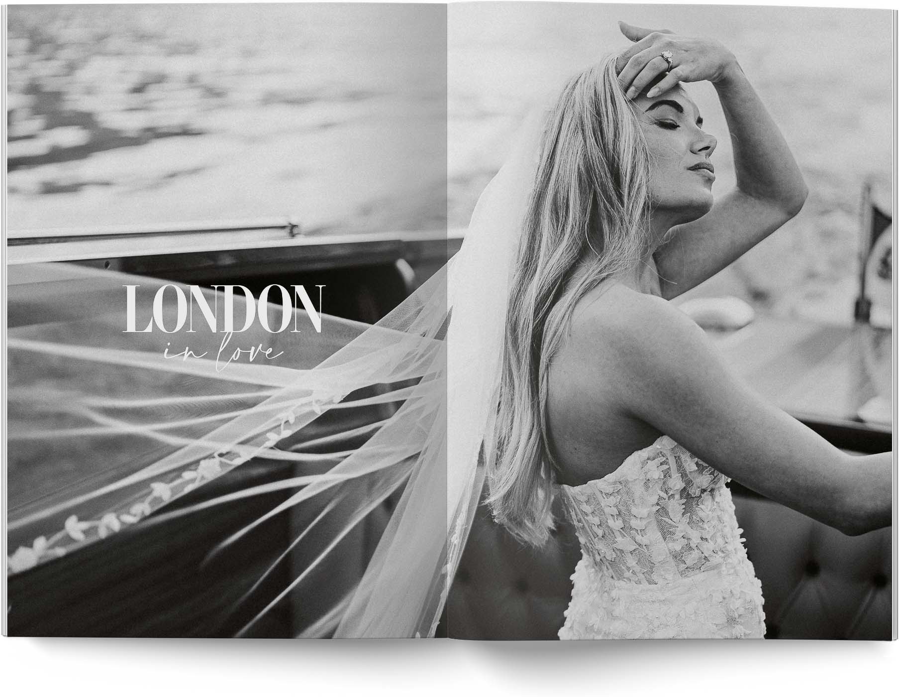 luxury wedding album magazine style london and dylan 1