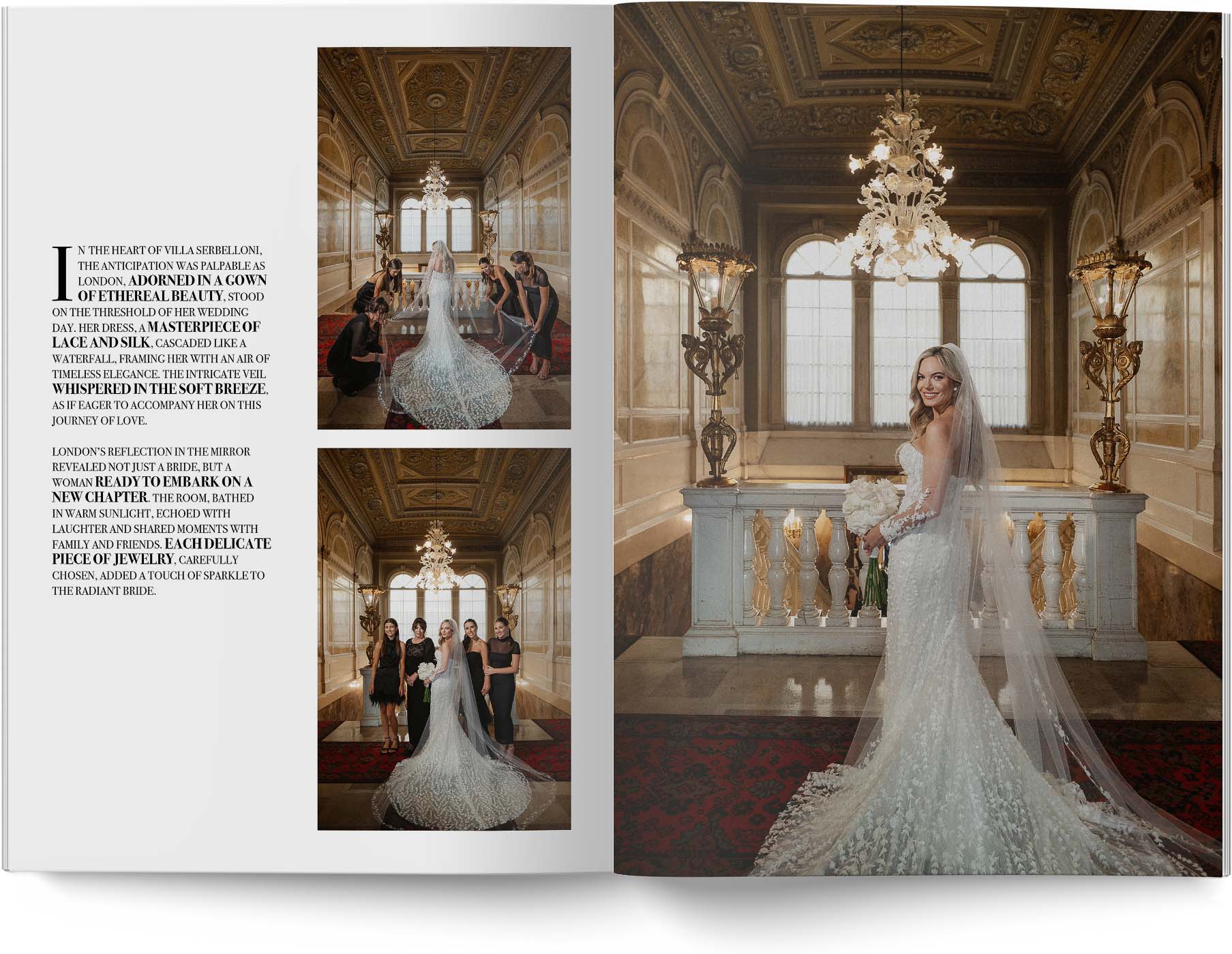 luxury wedding album magazine style london and dylan 20