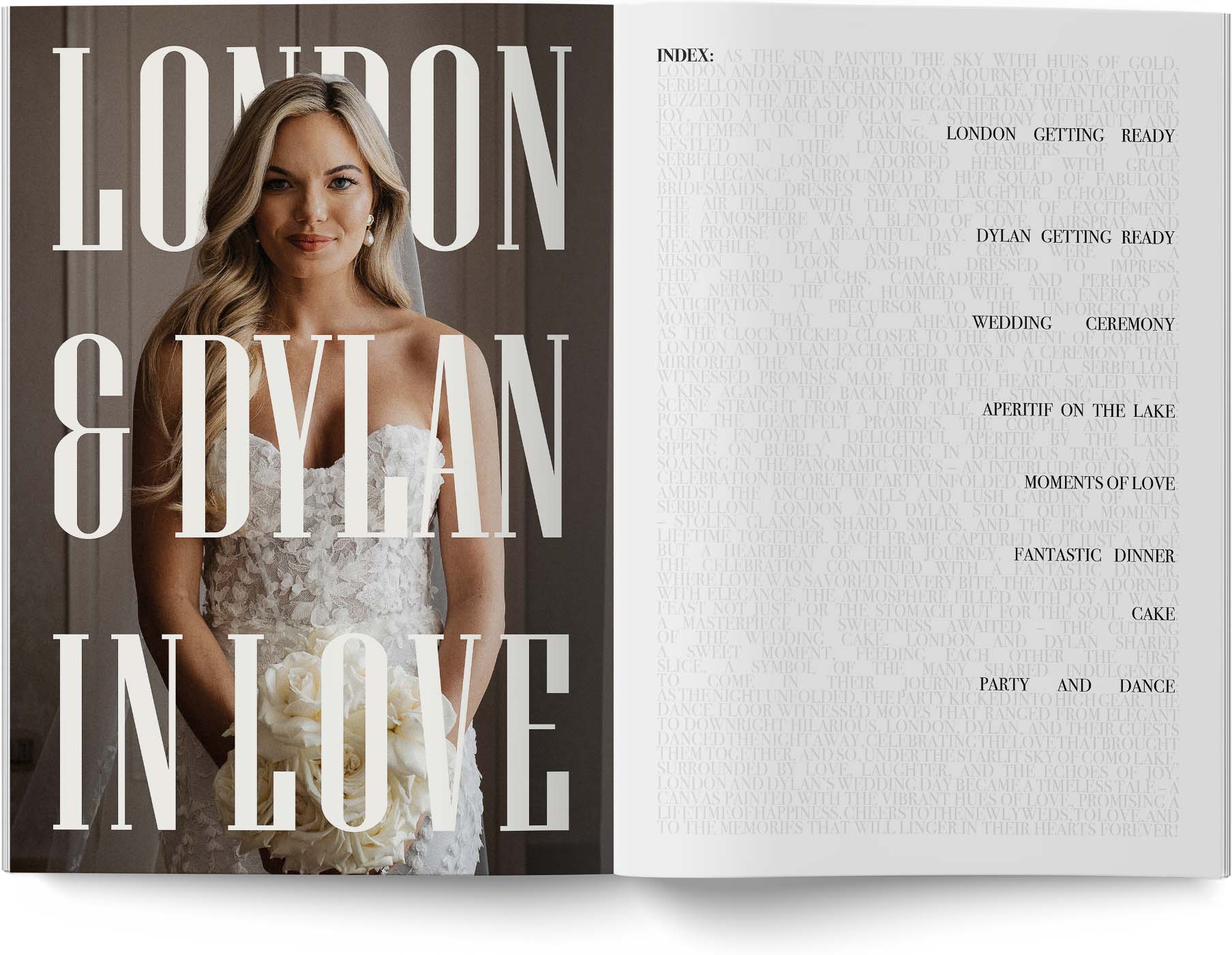 luxury wedding album magazine style london and dylan 3
