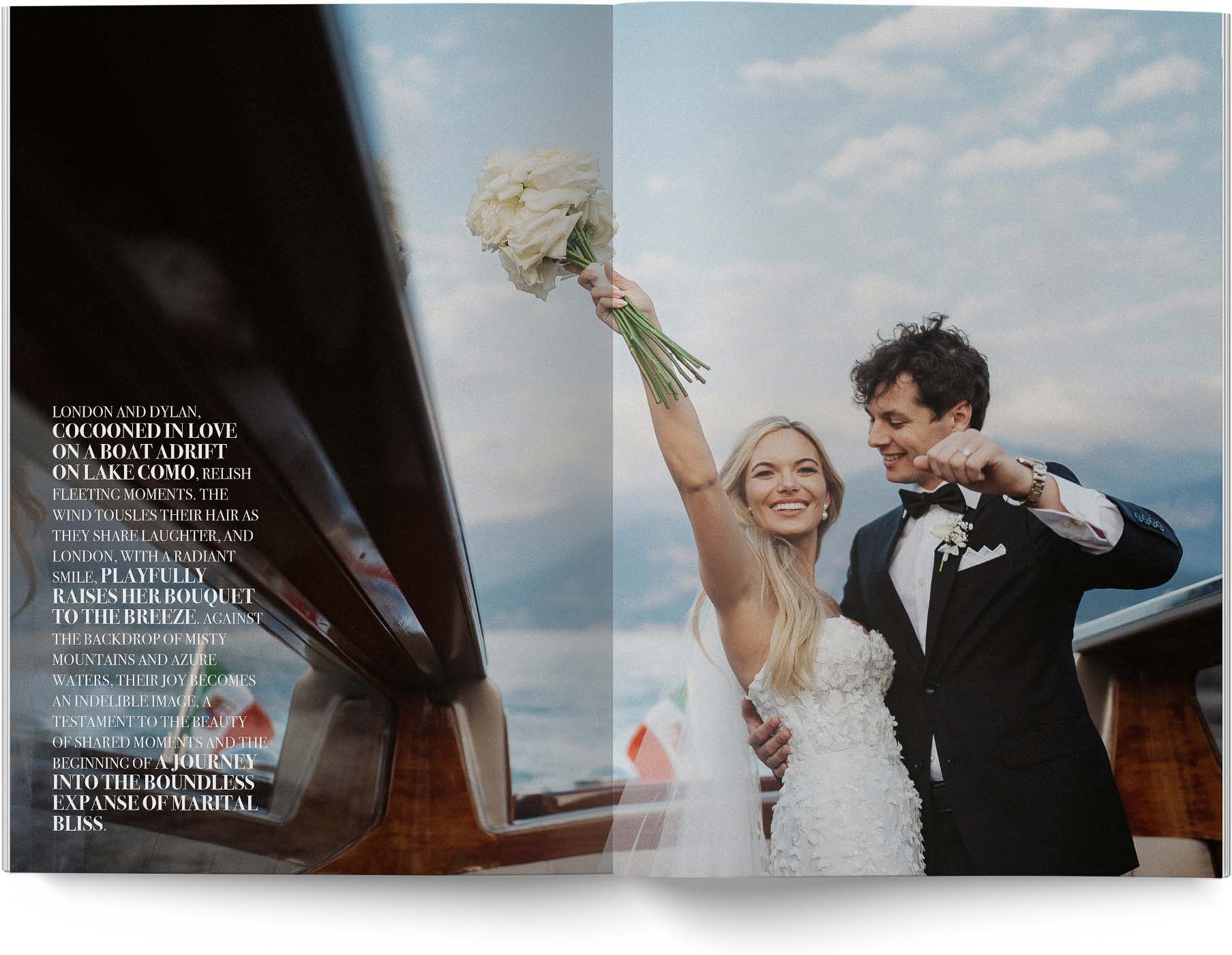 luxury wedding album magazine style london and dylan 32