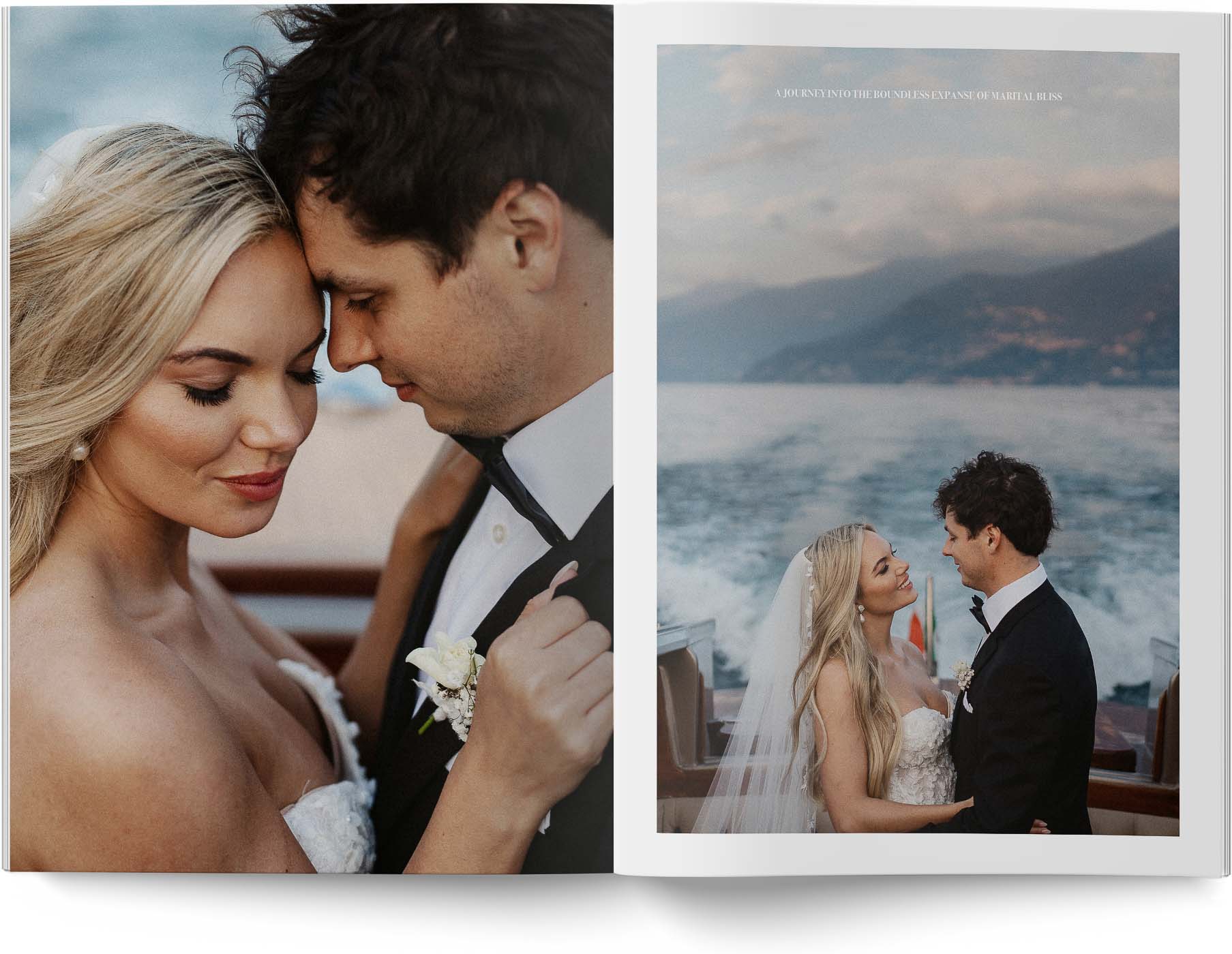 luxury wedding album magazine style london and dylan 33