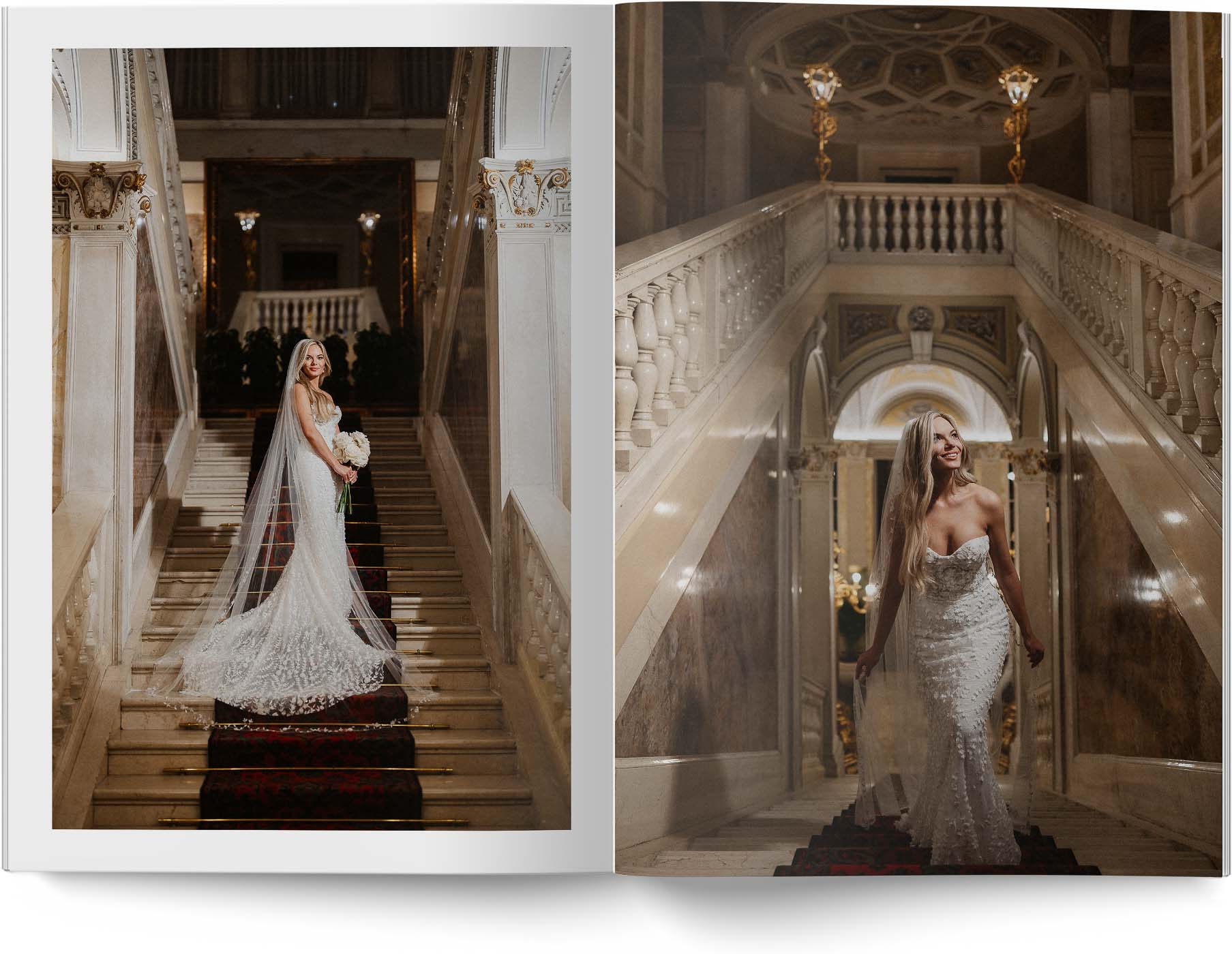 luxury wedding album magazine style london and dylan 38